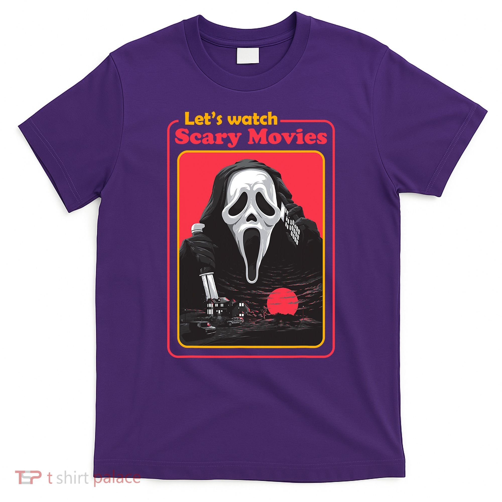 Let's Watch Scary Movies Horror Halloween Ghost T-Shirt