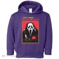 Let's Watch Scary Movies Horror Halloween Ghost Toddler Hoodie thumb 0