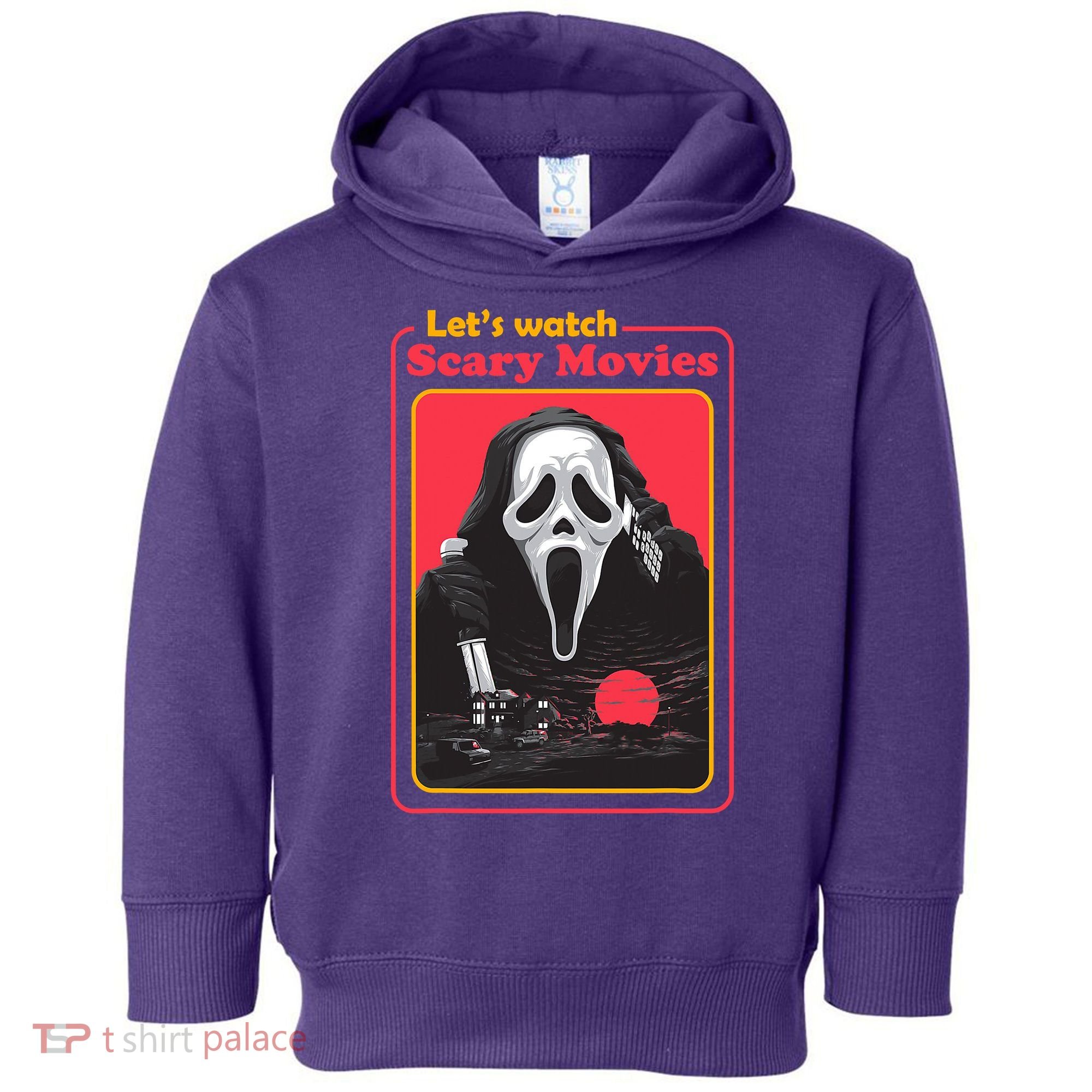 Let's Watch Scary Movies Horror Halloween Ghost Toddler Hoodie