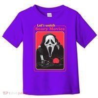 Let's Watch Scary Movies Horror Halloween Ghost Toddler T-Shirt thumb 0
