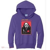 Let's Watch Scary Movies Horror Halloween Ghost Kids Hoodie thumb 0