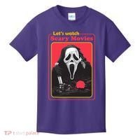 Let's Watch Scary Movies Horror Halloween Ghost Kids T-Shirt thumb 0