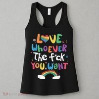 Love Whoever The F You Want Lgbtq Rainbow Women's Tank Top thumb 3