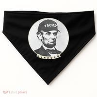 Lincoln Wearing Trump Hat Funny Abe Merica Abraham USA-Made Doggie Bandana thumb 0