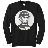 Lincoln Wearing Trump Hat Funny Abe Merica Abraham Sweatshirt thumb 0