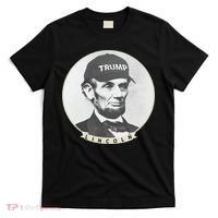 Lincoln Wearing Trump Hat Funny Abe Merica Abraham T-Shirt thumb 0