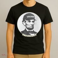 Lincoln Wearing Trump Hat Funny Abe Merica Abraham T-Shirt thumb 3
