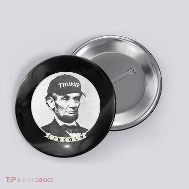 Lincoln Wearing Trump Hat Funny Abe Merica Abraham Button