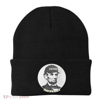 Lincoln Wearing Trump Hat Funny Abe Merica Abraham Beanie
