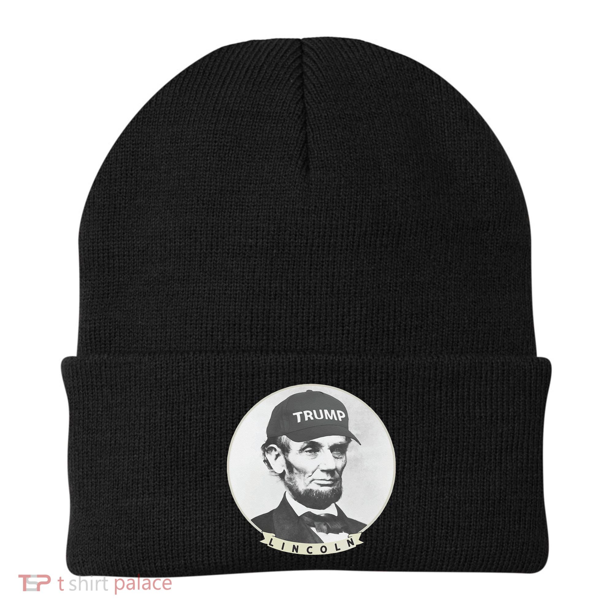Lincoln Wearing Trump Hat Funny Abe Merica Abraham Beanie