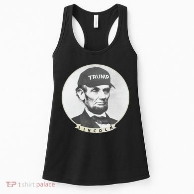 Lincoln Wearing Trump Hat Funny Abe Merica Abraham Women's Tank Top