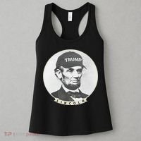 Lincoln Wearing Trump Hat Funny Abe Merica Abraham Women's Tank Top thumb 3