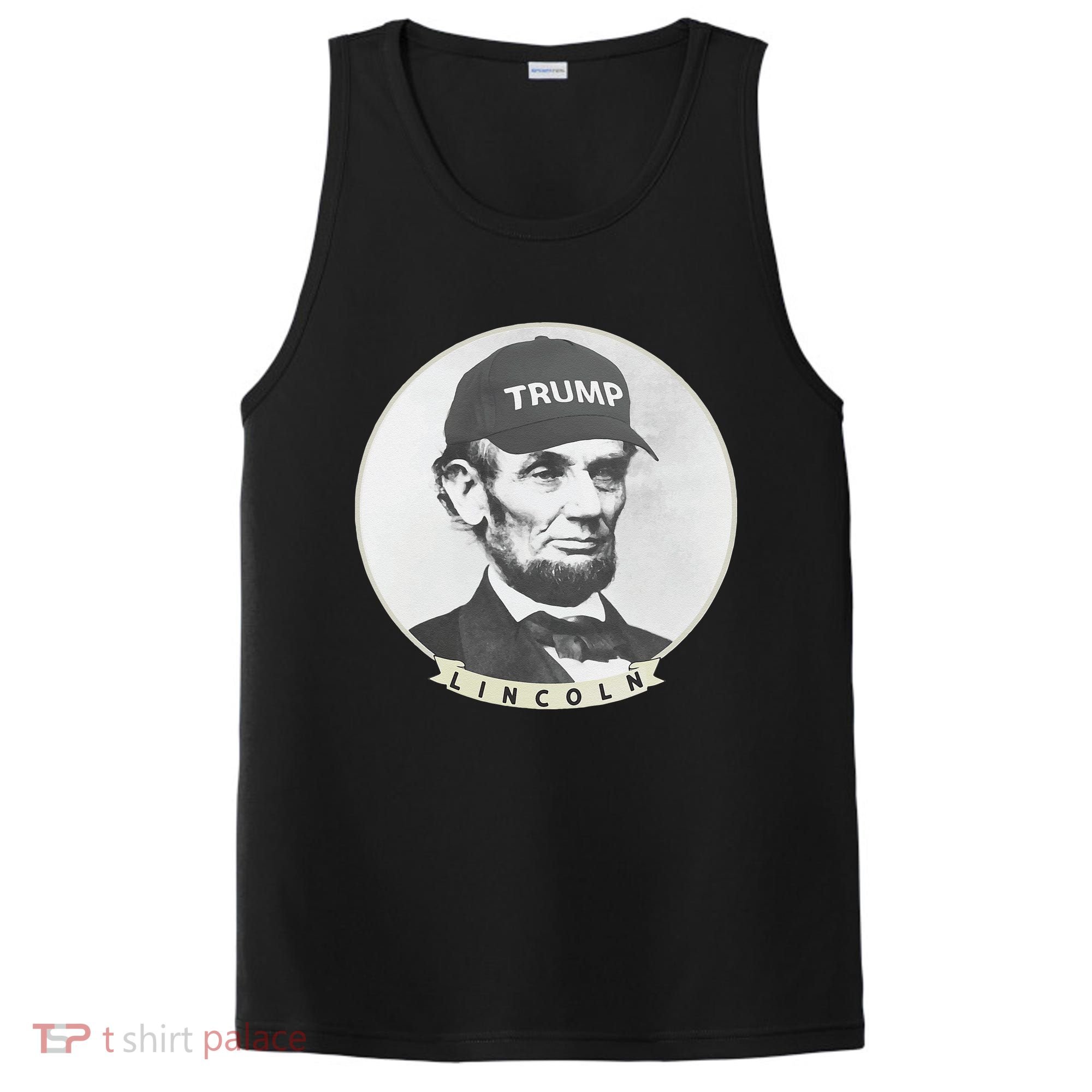 Lincoln Wearing Trump Hat Funny Abe Merica Abraham PosiCharge Competitor Tank