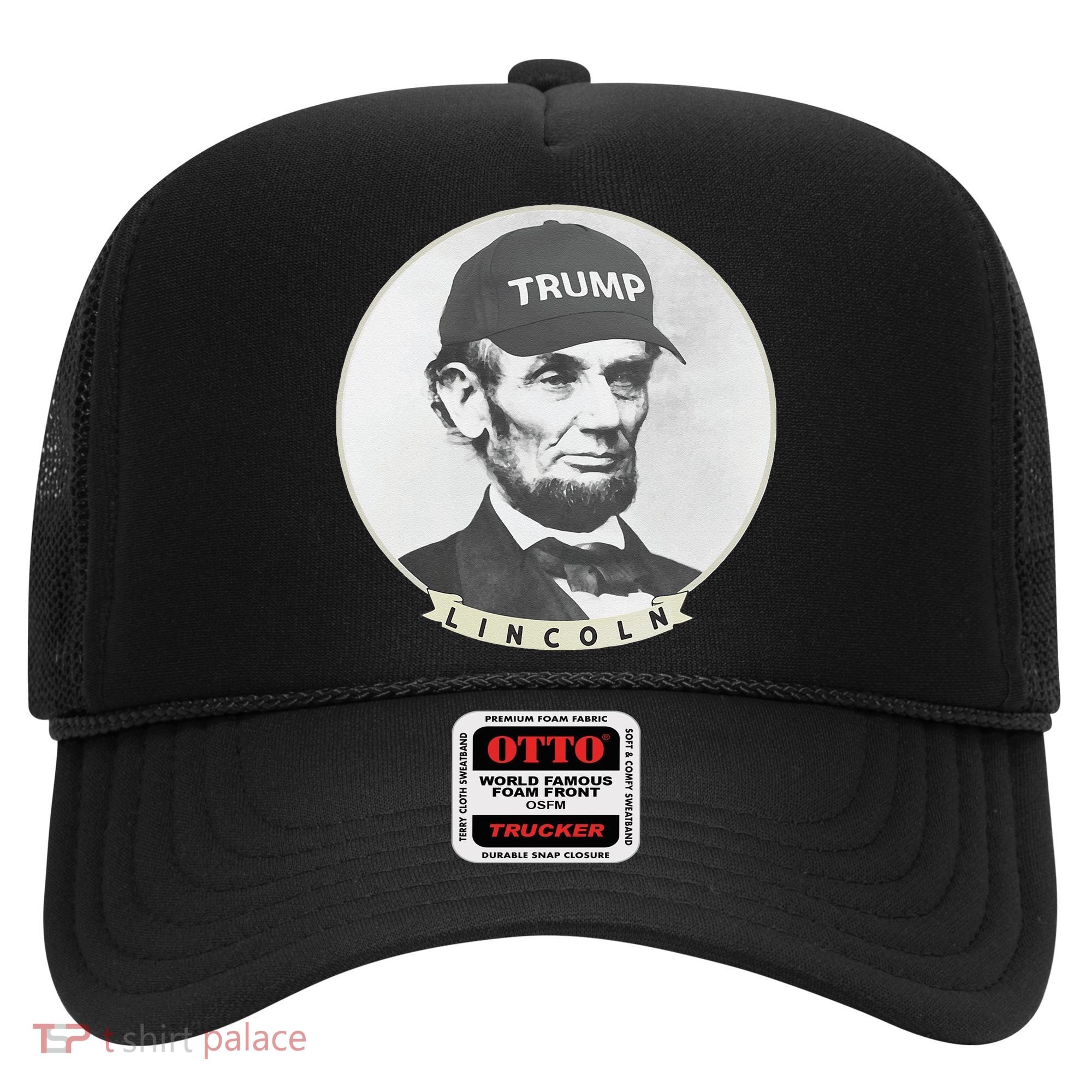 Lincoln Wearing Trump Hat Funny Abe Merica Abraham Hat