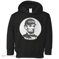 Lincoln Wearing Trump Hat Funny Abe Merica Abraham Toddler Hoodie thumb 0