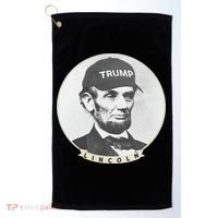 Lincoln Wearing Trump Hat Funny Abe Merica Abraham Golf Towel thumb 0