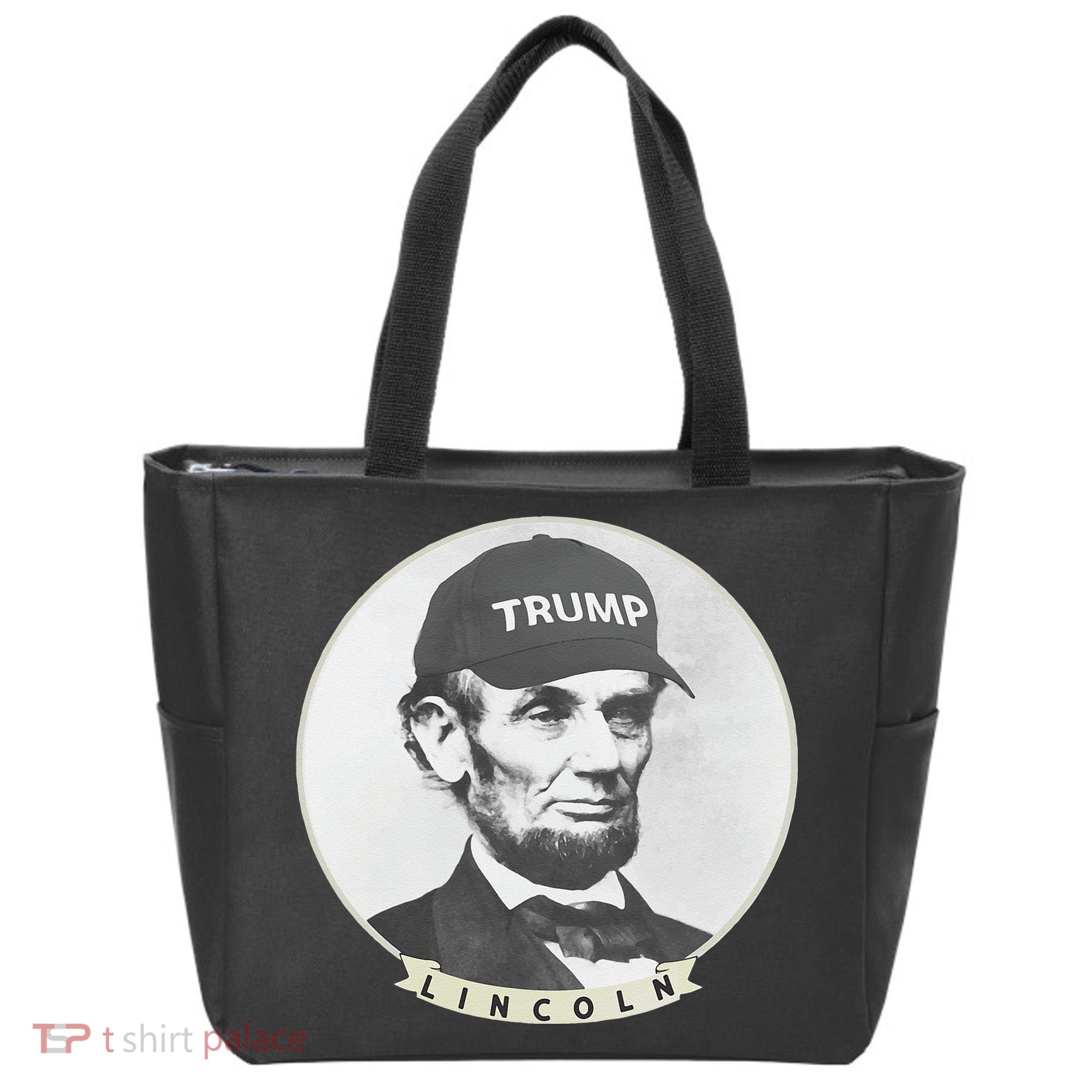 Lincoln Wearing Trump Hat Funny Abe Merica Abraham Tote Bag