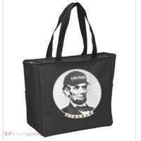 Lincoln Wearing Trump Hat Funny Abe Merica Abraham Tote Bag thumb 2