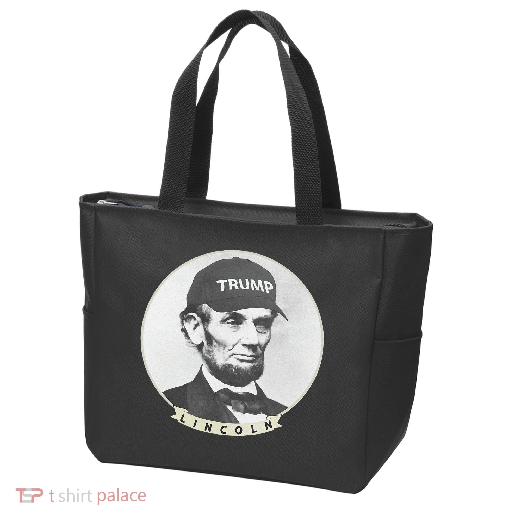 Lincoln Wearing Trump Hat Funny Abe Merica Abraham Tote Bag