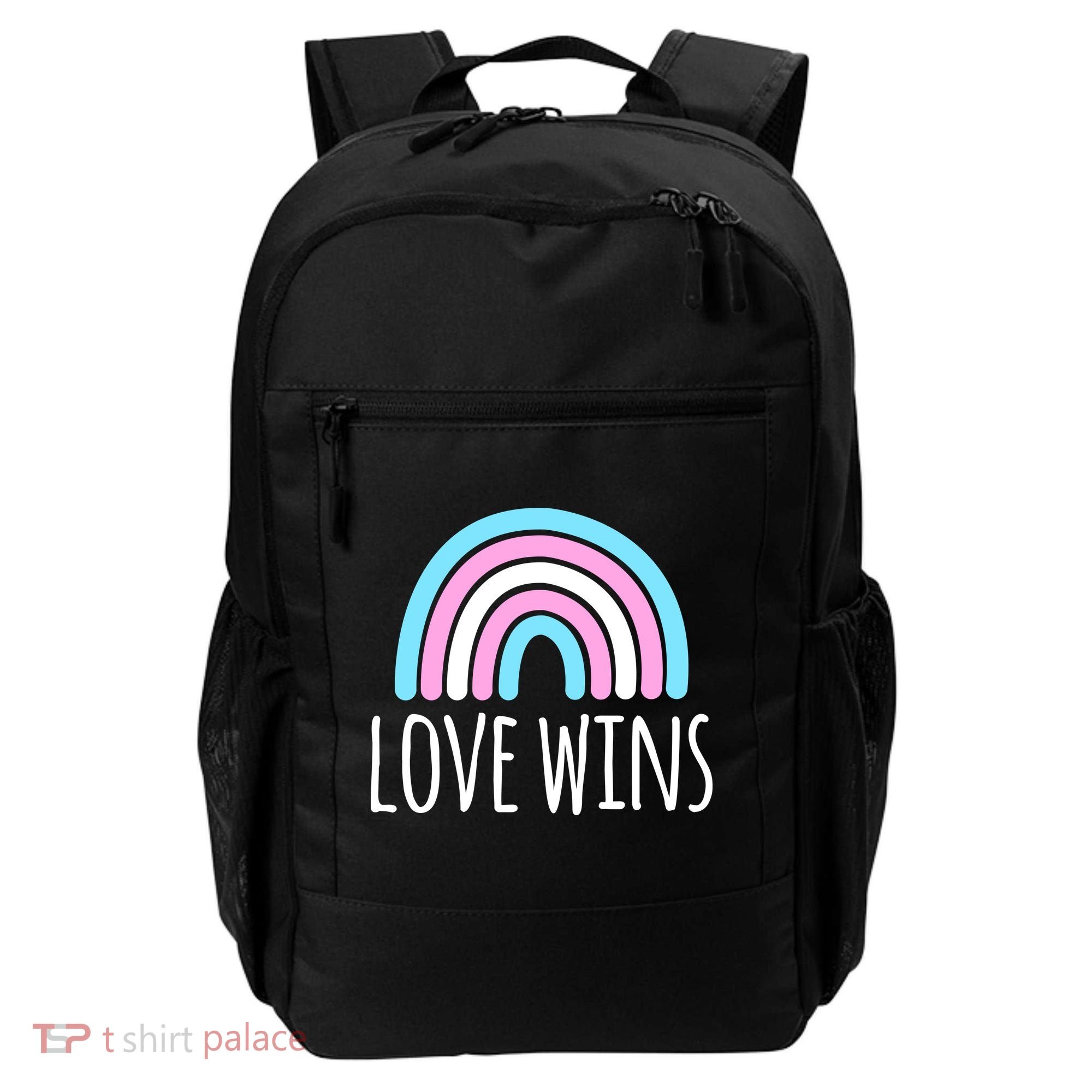 Love Wins Transgender Rainbow Pride Month Backpack