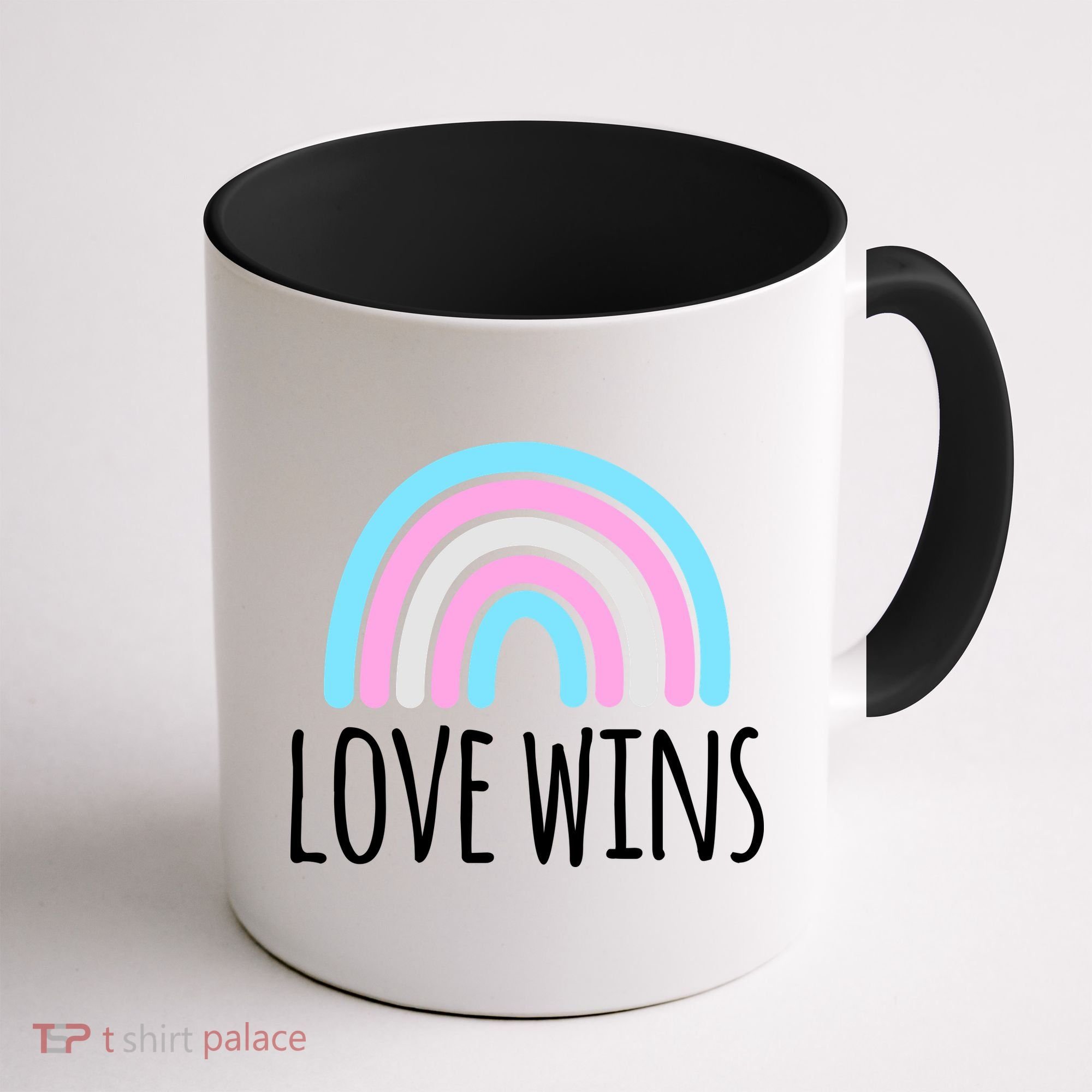 Love Wins Transgender Rainbow Pride Month Coffee Mug