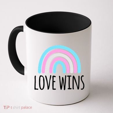 Love Wins Transgender Rainbow Pride Month Coffee Mug
