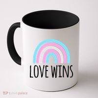 Love Wins Transgender Rainbow Pride Month Coffee Mug thumb 0
