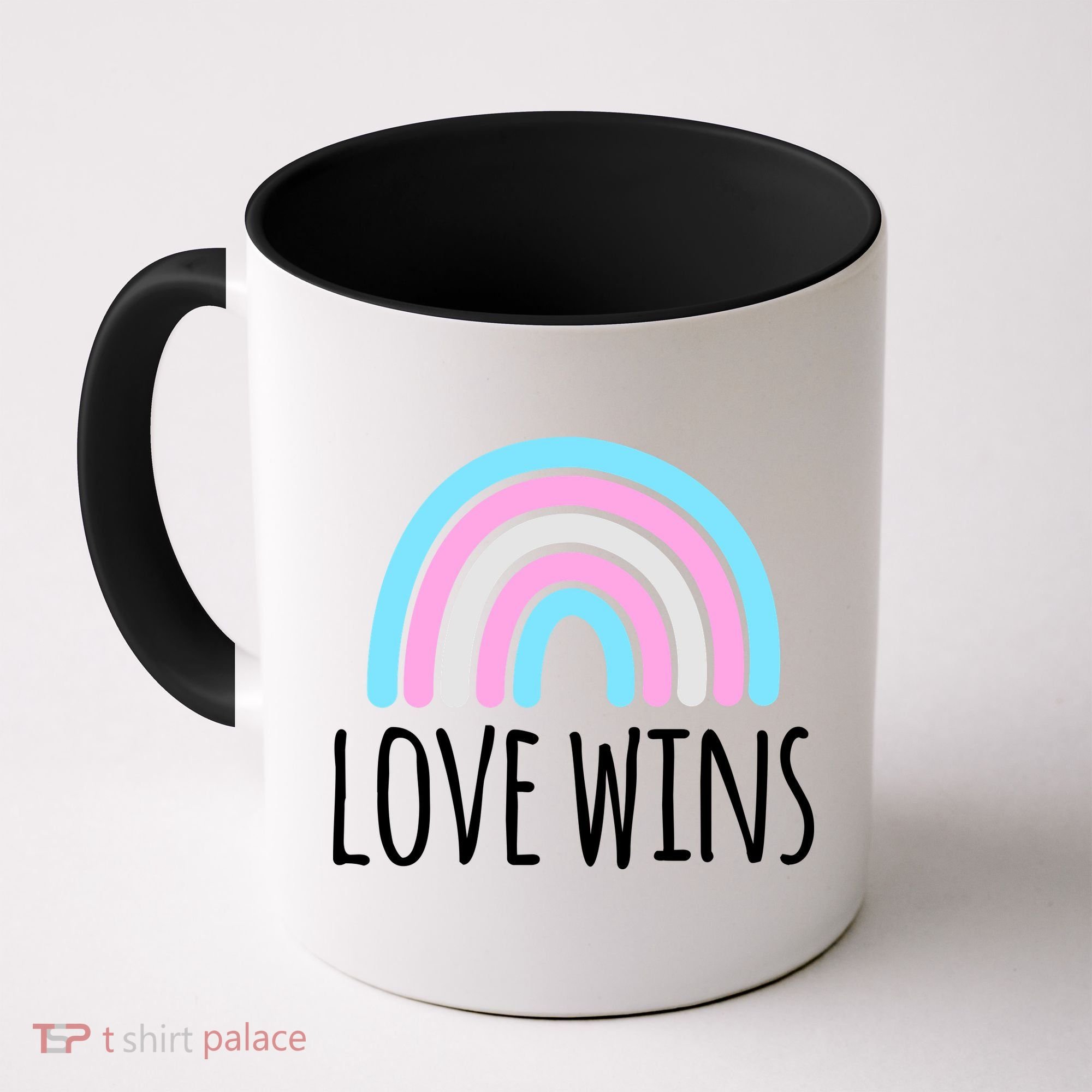 Love Wins Transgender Rainbow Pride Month Coffee Mug