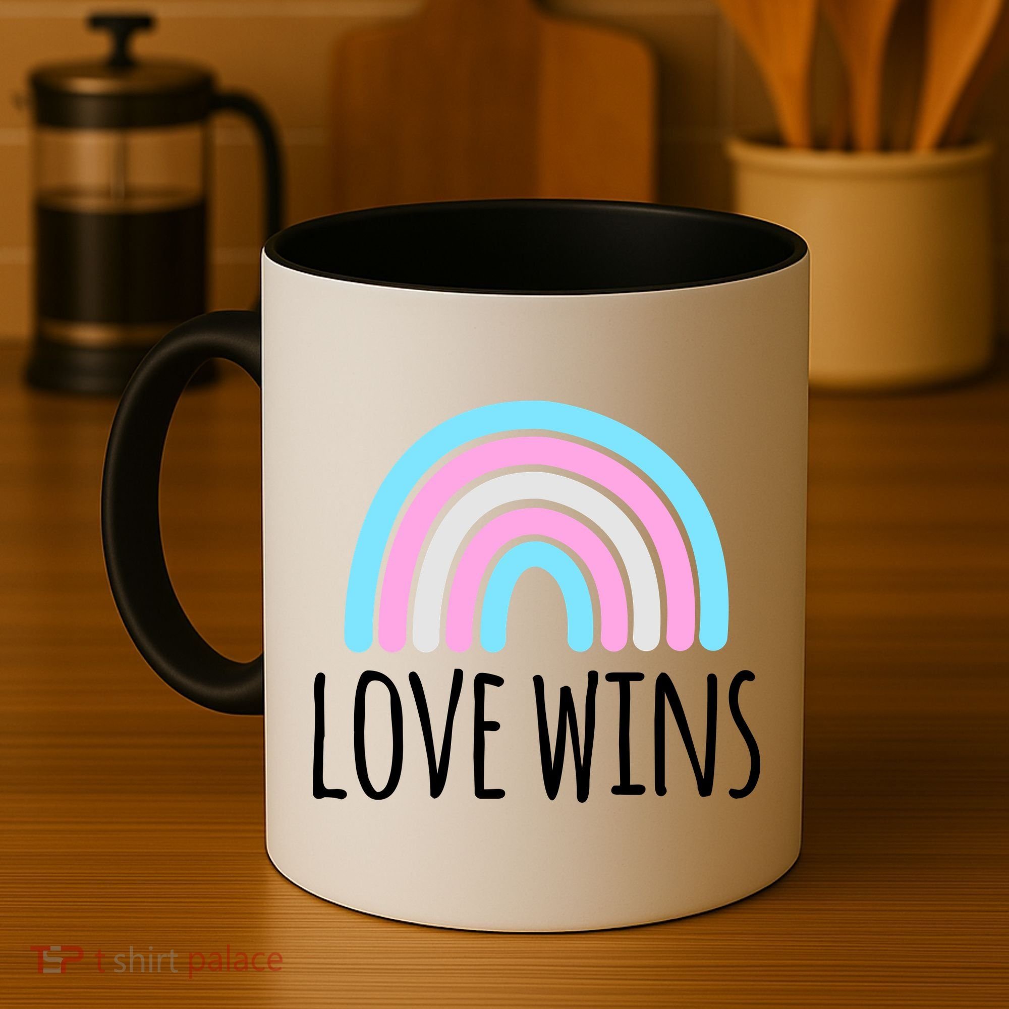 Love Wins Transgender Rainbow Pride Month Coffee Mug