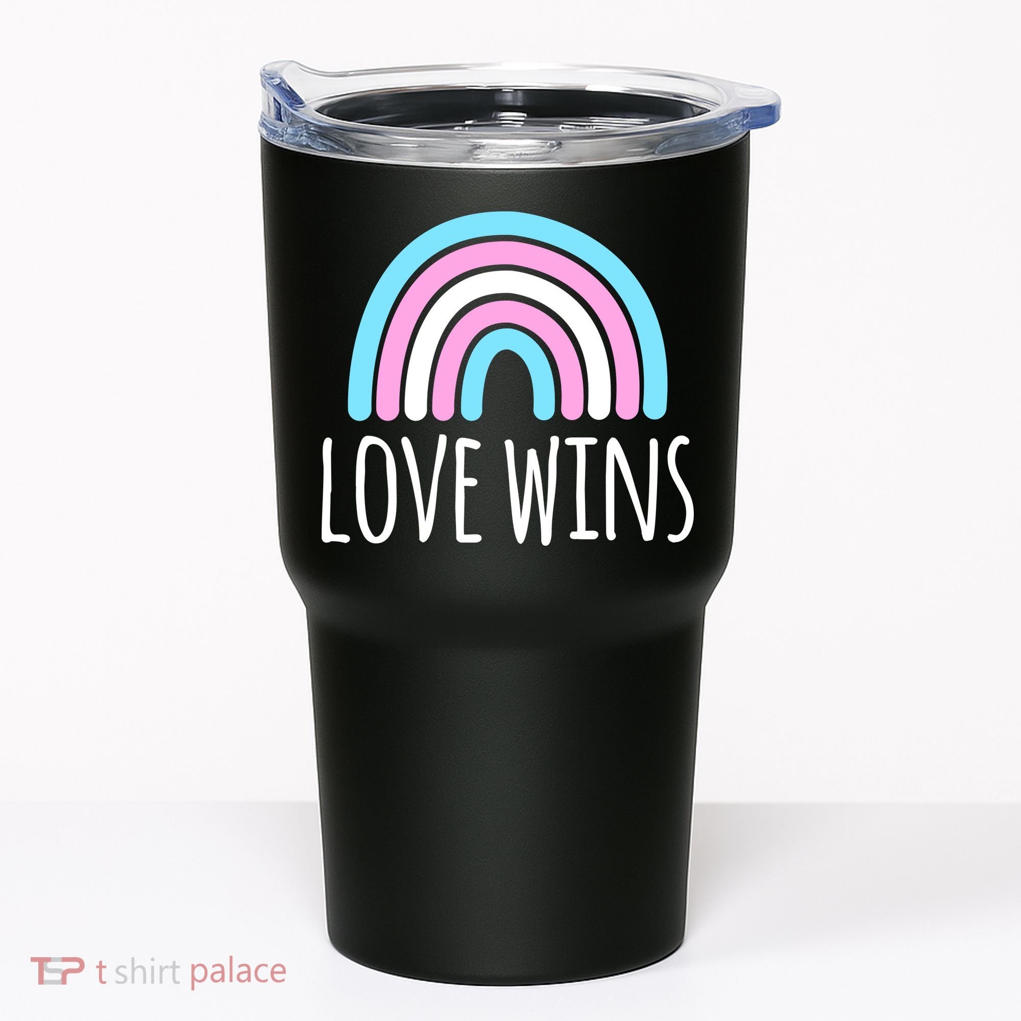 Love Wins Transgender Rainbow Pride Month Tumbler