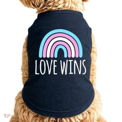 Love Wins Transgender Rainbow Pride Month Doggie Tank