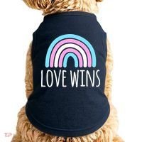 Love Wins Transgender Rainbow Pride Month Doggie Tank thumb 0