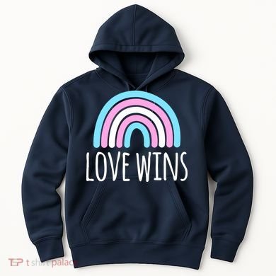 Love Wins Transgender Rainbow Pride Month Hoodie