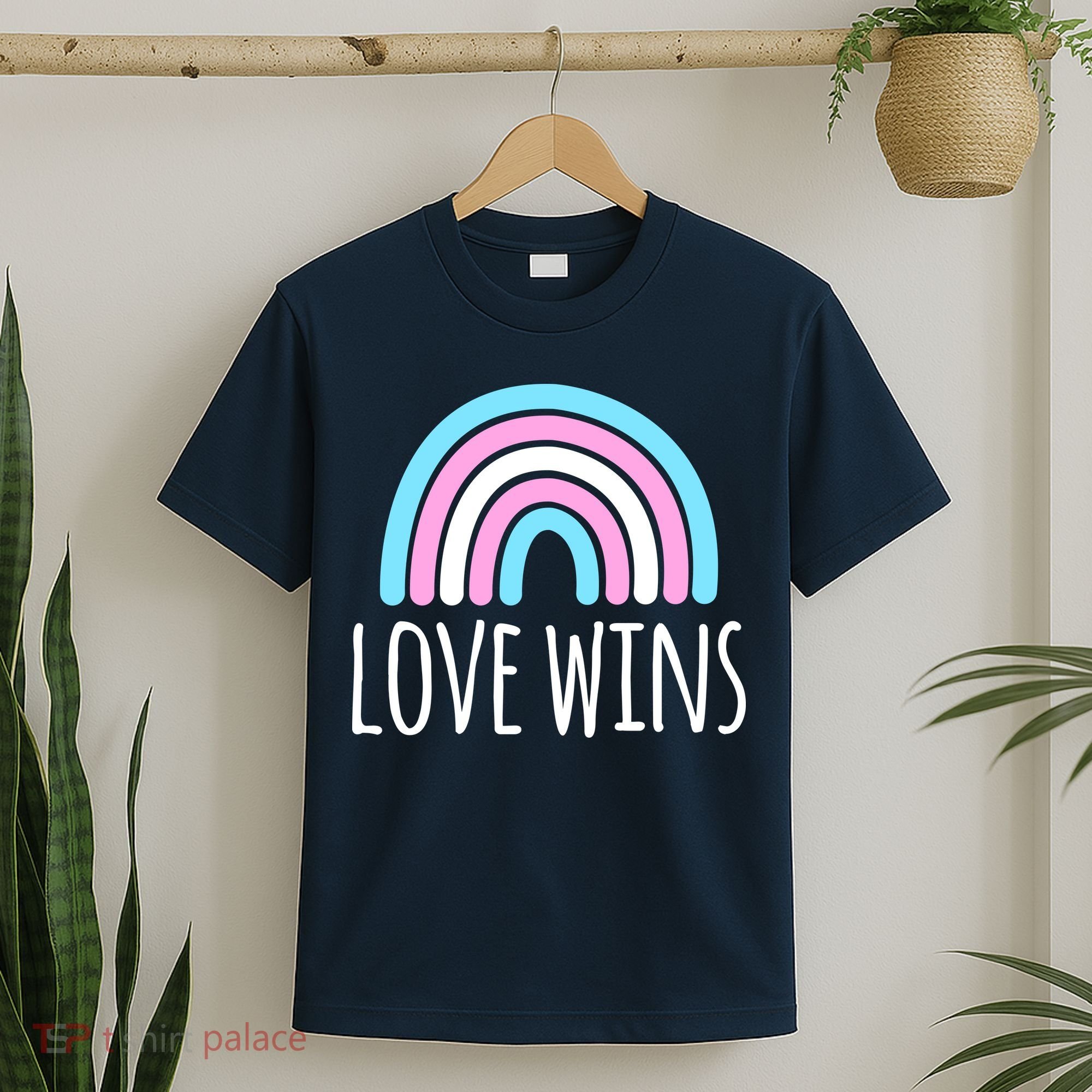 Love Wins Transgender Rainbow Pride Month T-Shirt