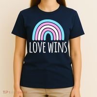 Love Wins Transgender Rainbow Pride Month T-Shirt thumb 4
