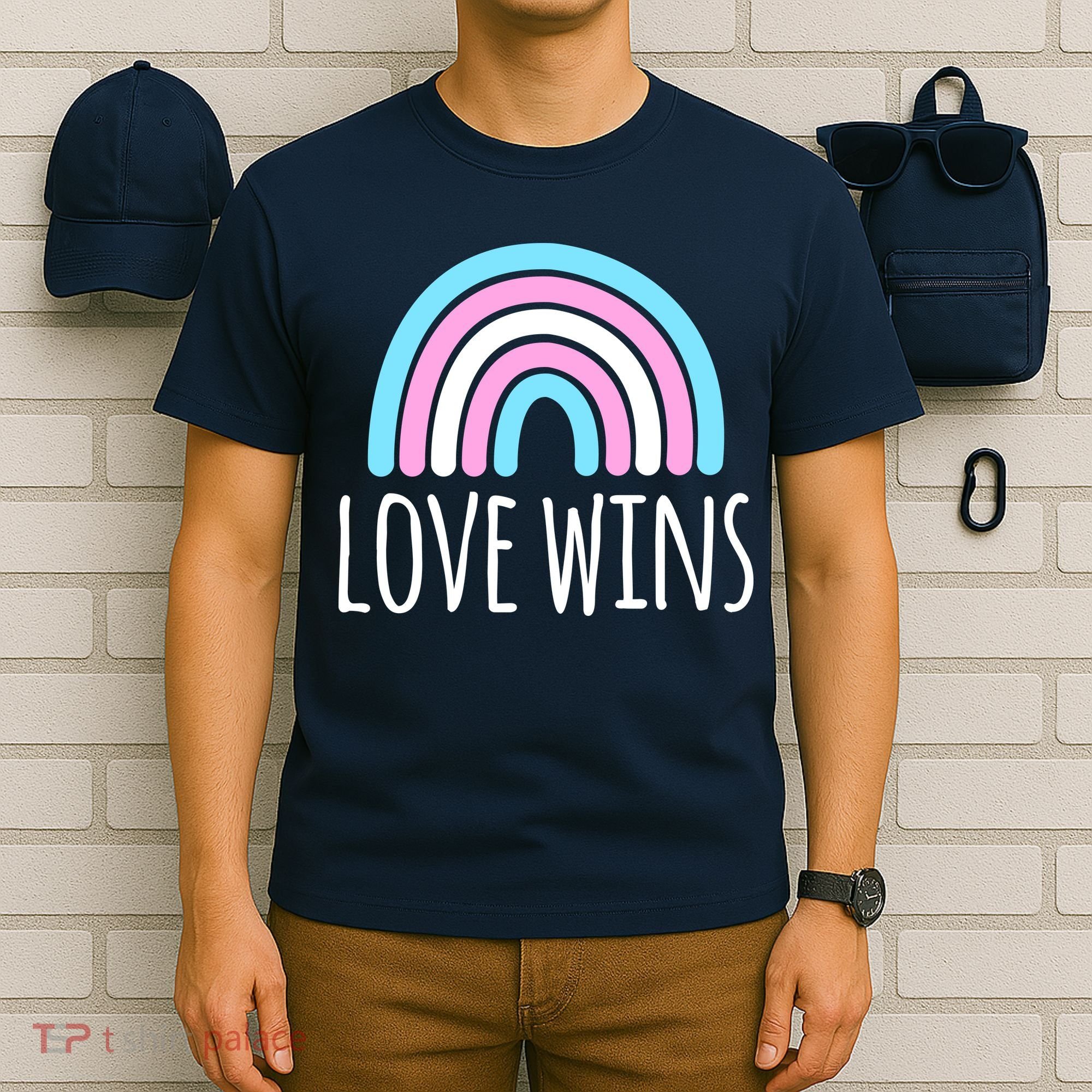 Love Wins Transgender Rainbow Pride Month T-Shirt