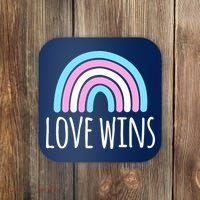 Love Wins Transgender Rainbow Pride Month Coaster thumb 0