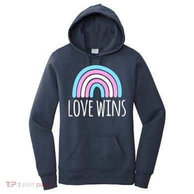 Love Wins Transgender Rainbow Pride Month Women's Hoodie