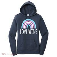 Love Wins Transgender Rainbow Pride Month Women's Hoodie thumb 0