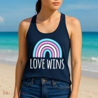 Love Wins Transgender Rainbow Pride Month Women's Tank Top thumb 2