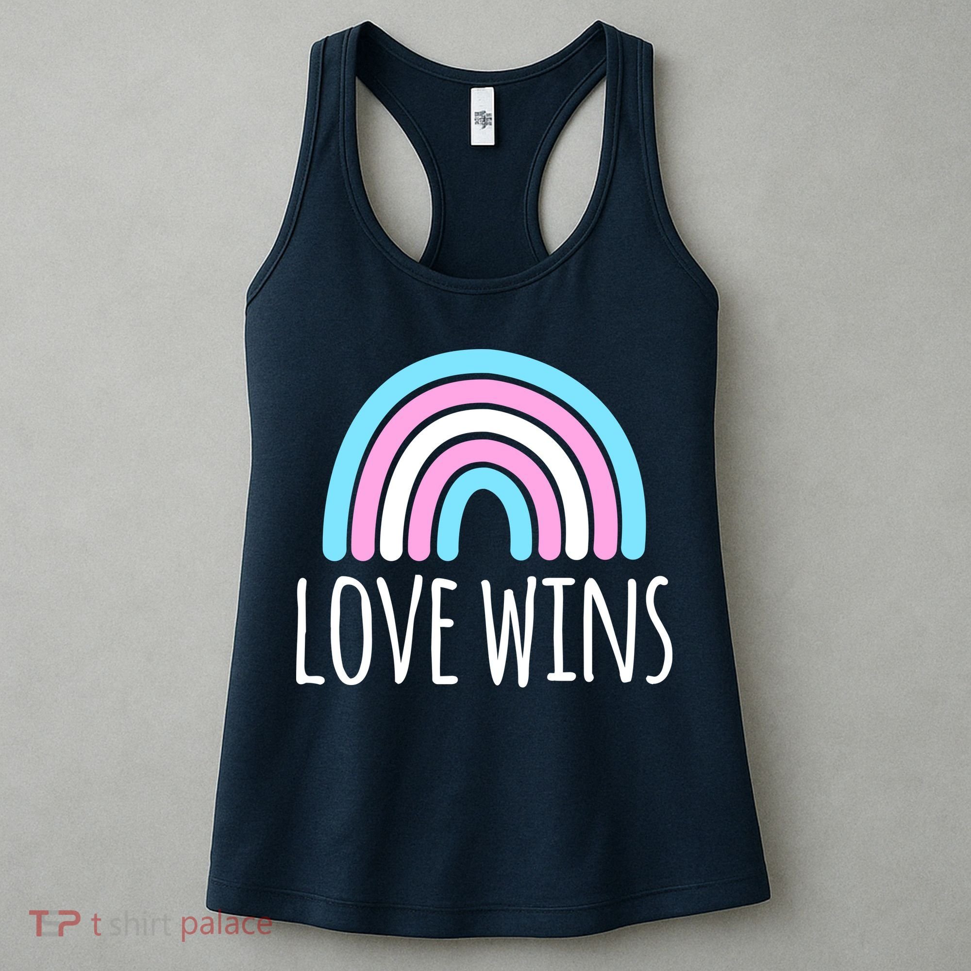 Love Wins Transgender Rainbow Pride Month Women's Tank Top