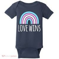 Love Wins Transgender Rainbow Pride Month Baby Bodysuit thumb 0