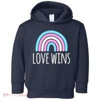 Love Wins Transgender Rainbow Pride Month Toddler Hoodie thumb 0