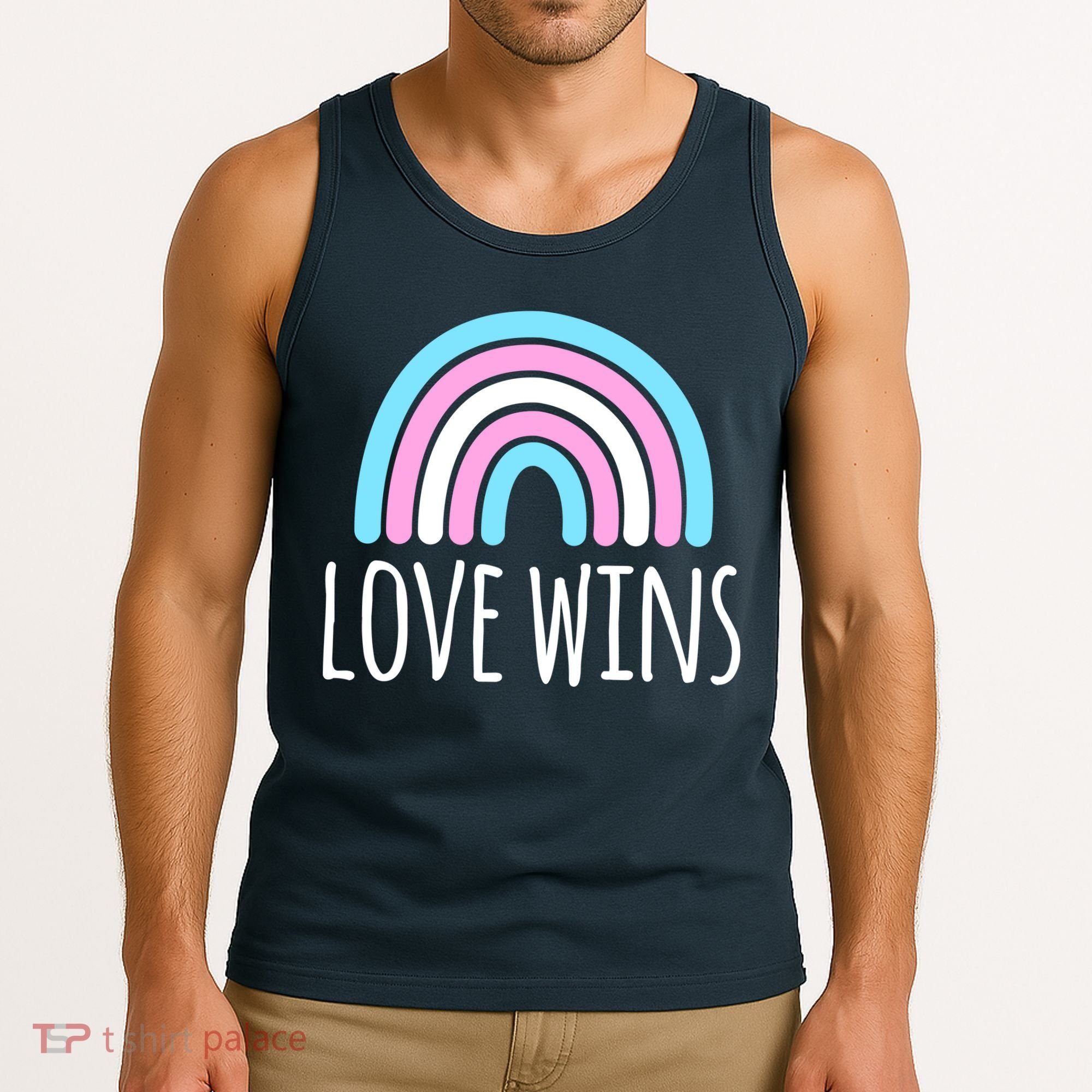 Love Wins Transgender Rainbow Pride Month Tank Top