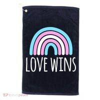 Love Wins Transgender Rainbow Pride Month Golf Towel thumb 0
