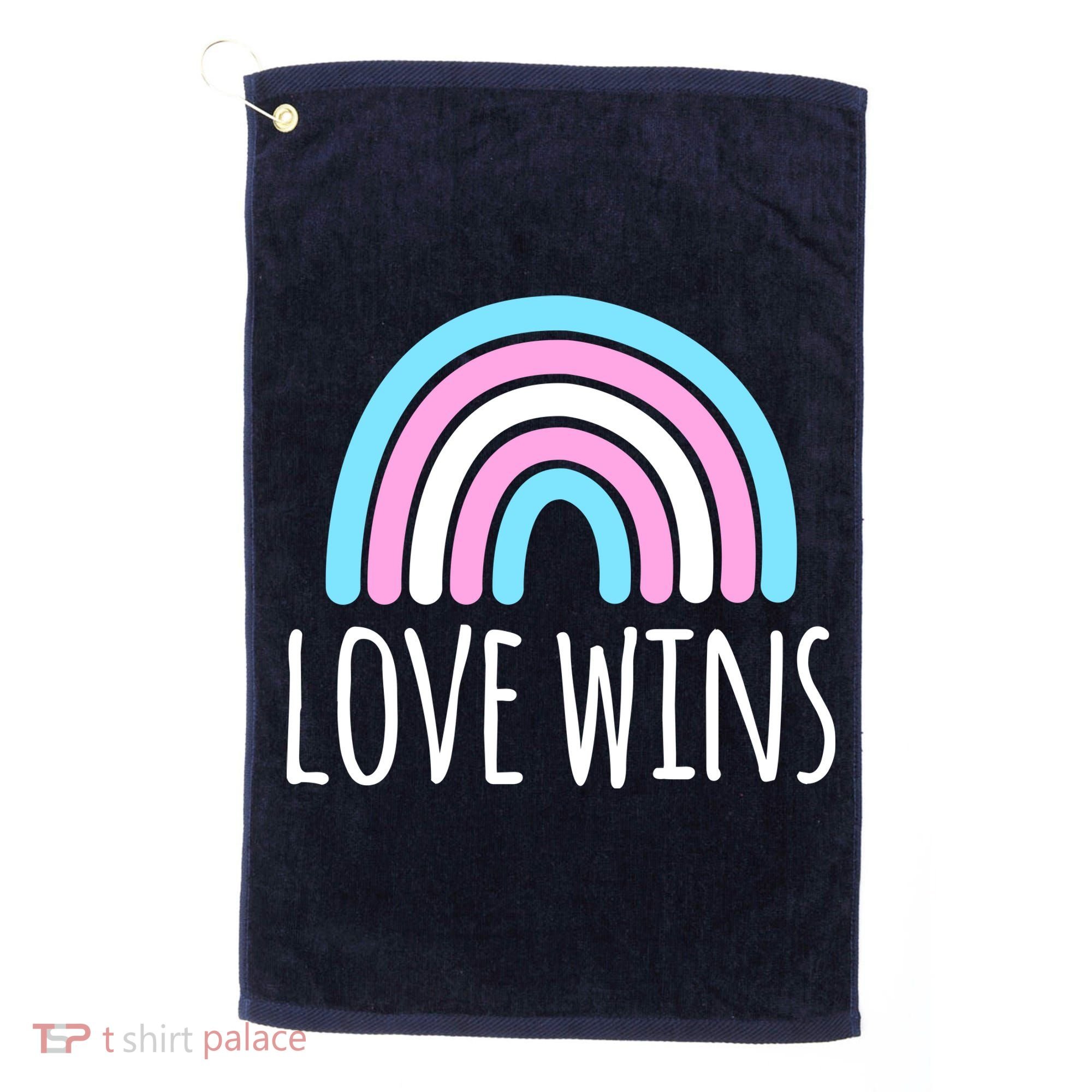 Love Wins Transgender Rainbow Pride Month Golf Towel
