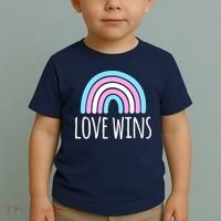 Love Wins Transgender Rainbow Pride Month Toddler T-Shirt thumb 2