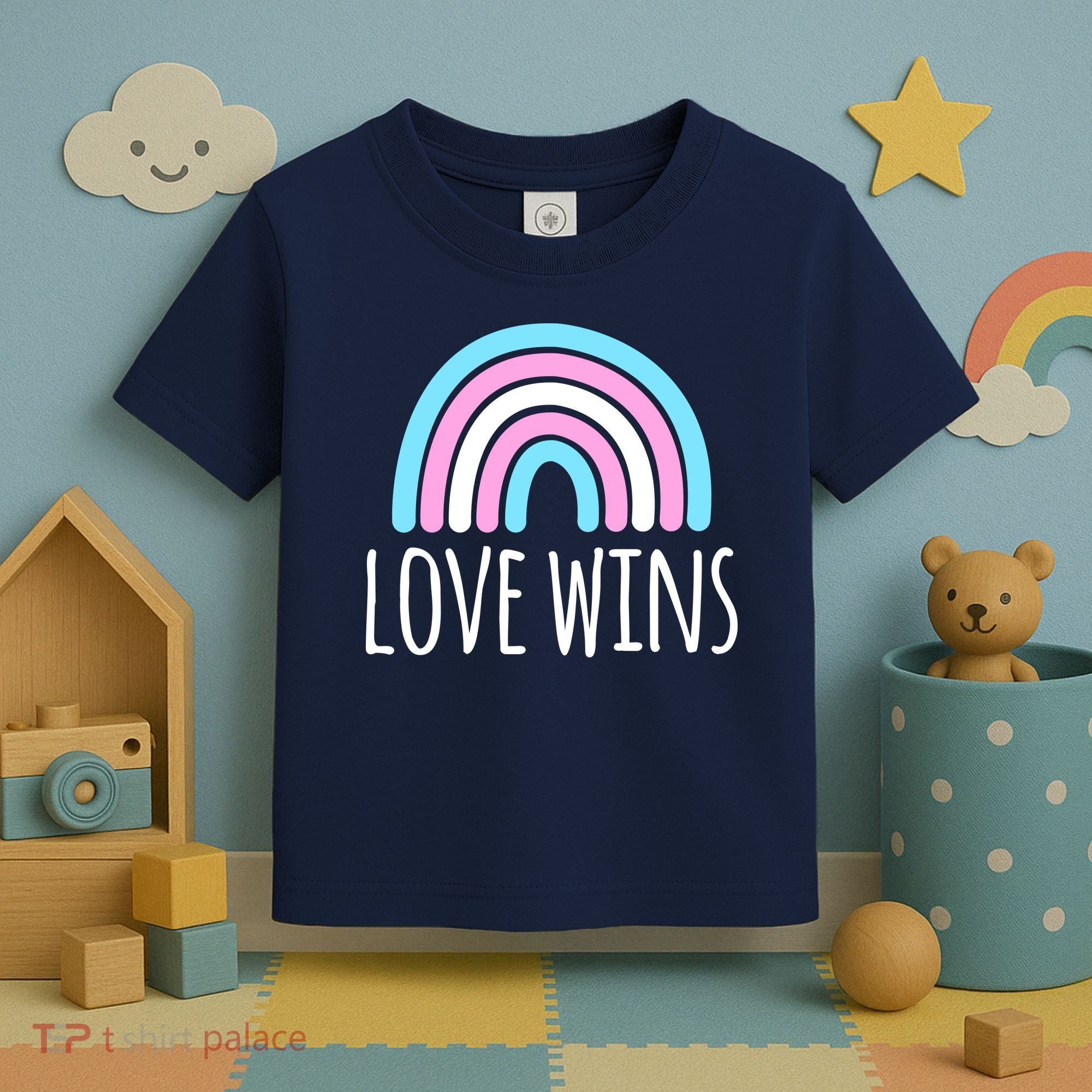 Love Wins Transgender Rainbow Pride Month Toddler T-Shirt
