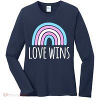 Love Wins Transgender Rainbow Pride Month Women's Long Sleeve Shirt thumb 0