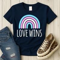 Love Wins Transgender Rainbow Pride Month Women's T-Shirt thumb 3